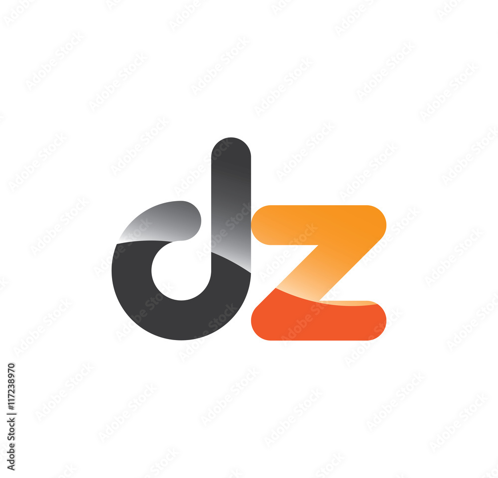 dz initial grey and orange with shine dz initial grey and orange with shine