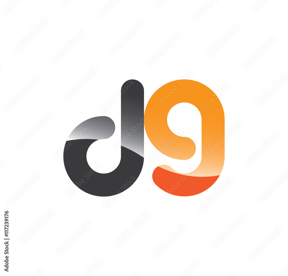 d9 initial grey and orange with shine d9 initial grey and orange with shine