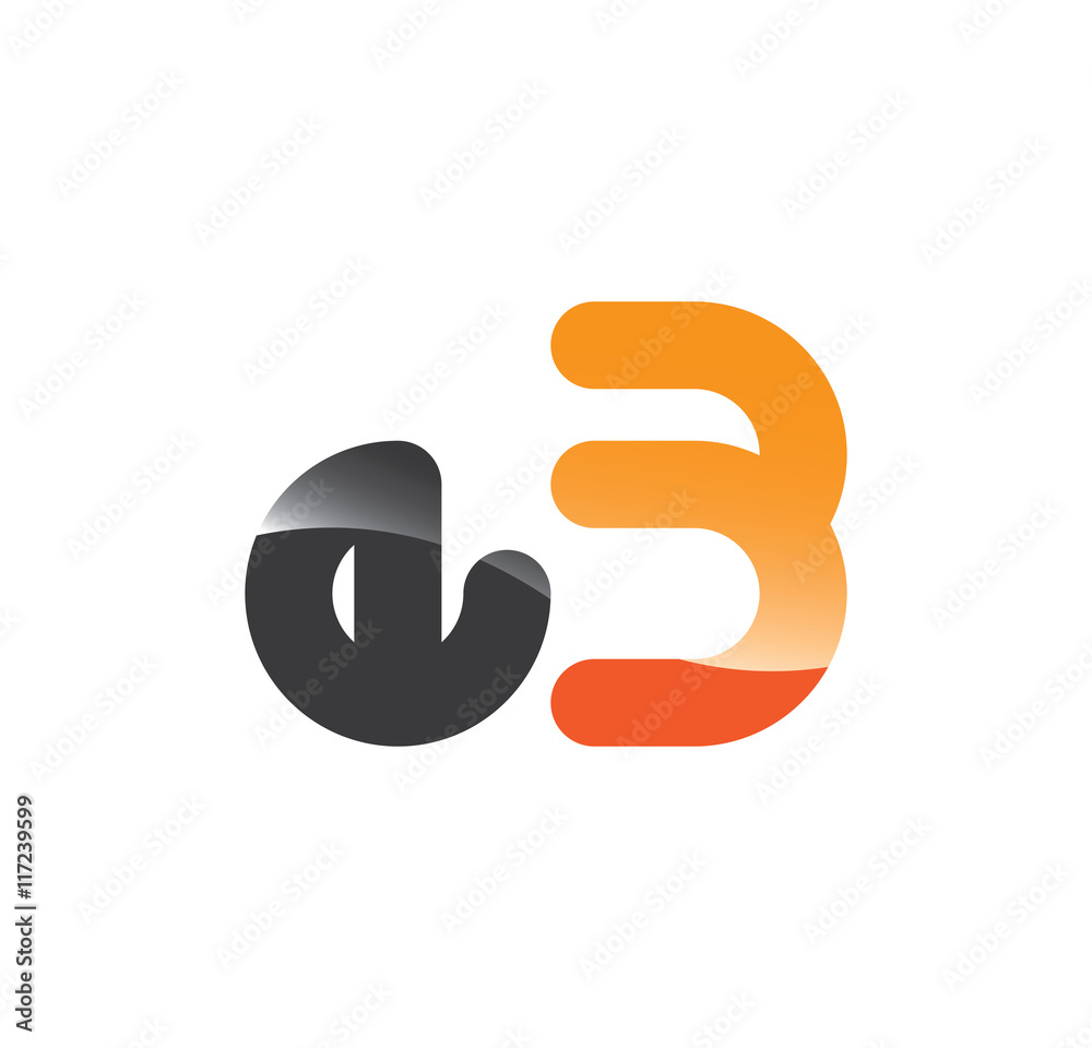 e3 initial grey and orange with shine e3 initial grey and orange with shine