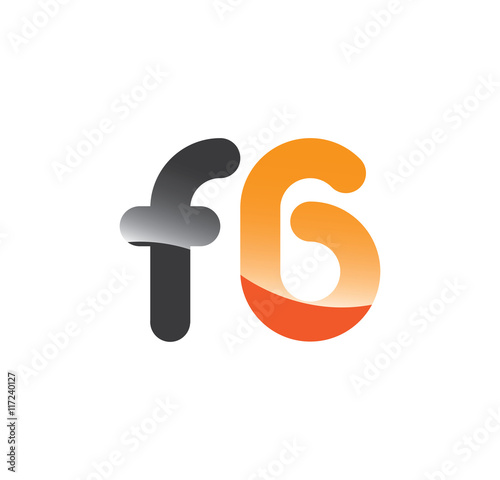 f6 initial grey and orange with shine photo