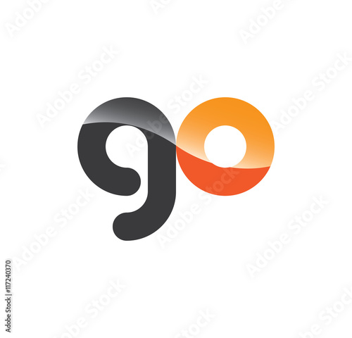 go initial grey and orange with shine