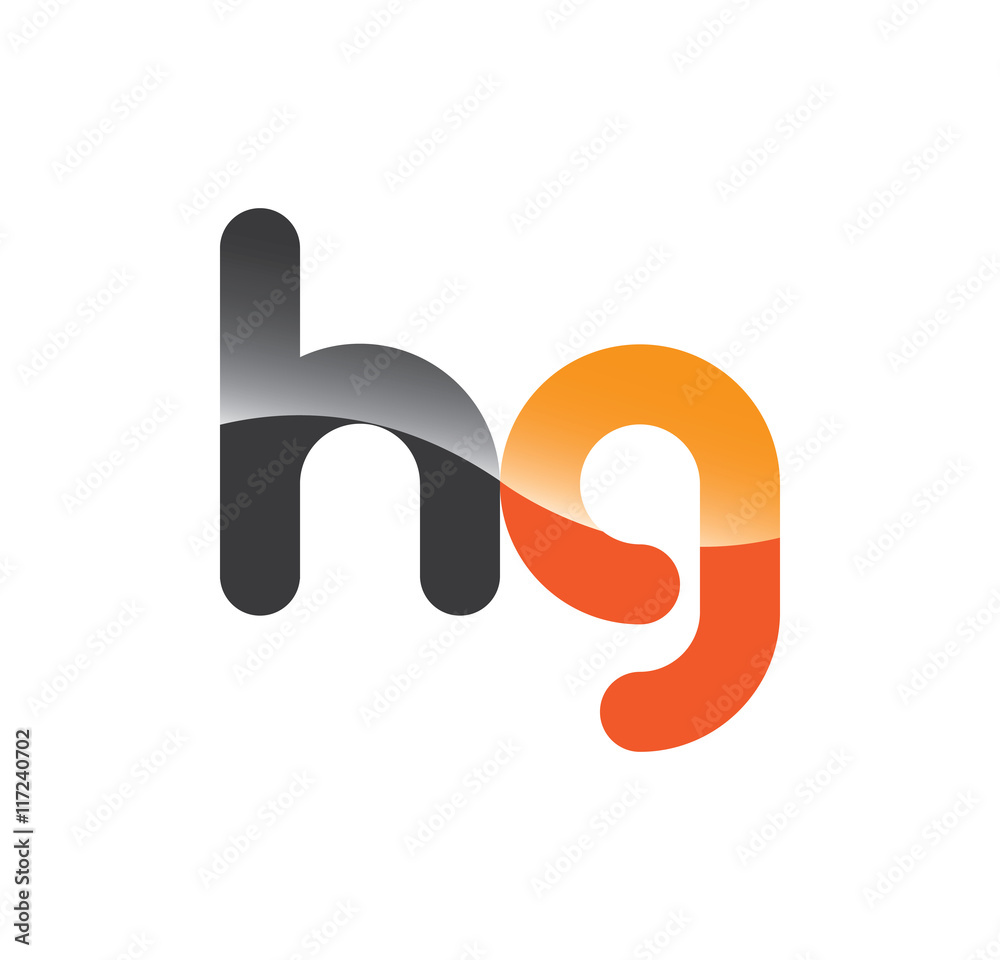 hg initial grey and orange with shine hg initial grey and orange with shine