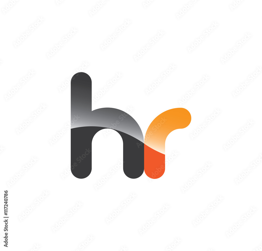 hr initial grey and orange with shine hr initial grey and orange with shine