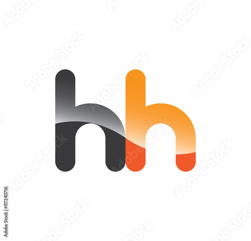hh initial grey and orange with shine