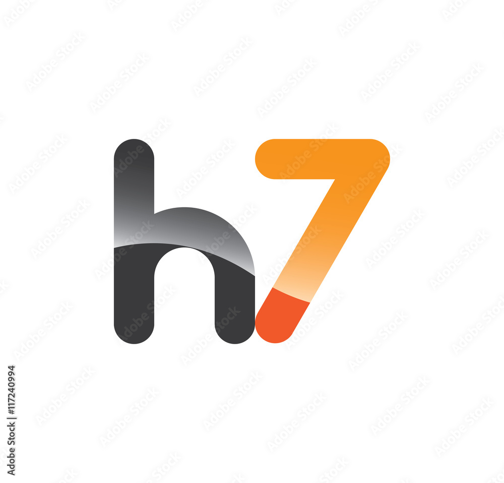 h7 initial grey and orange with shine h7 initial grey and orange with shine