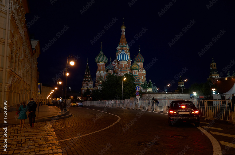 St Basil's Church. Night. Moscow. Red Square.