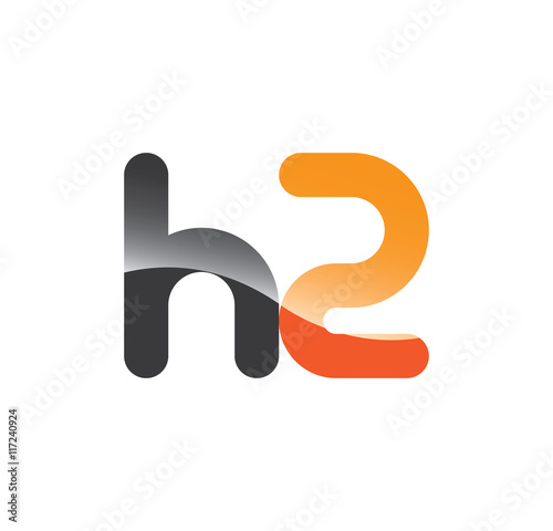 h2 initial grey and orange with shine