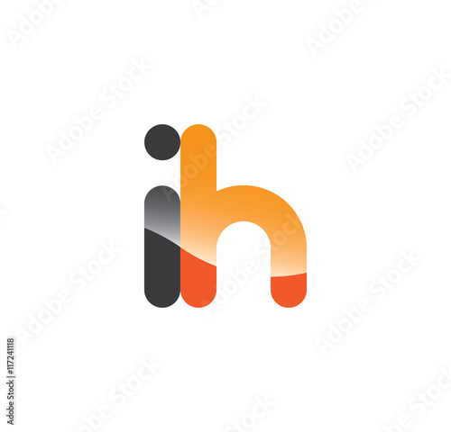 ih initial grey and orange with shine