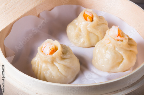 Dim sum with shrimps