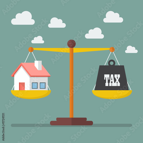 House and Tax balance on the scale