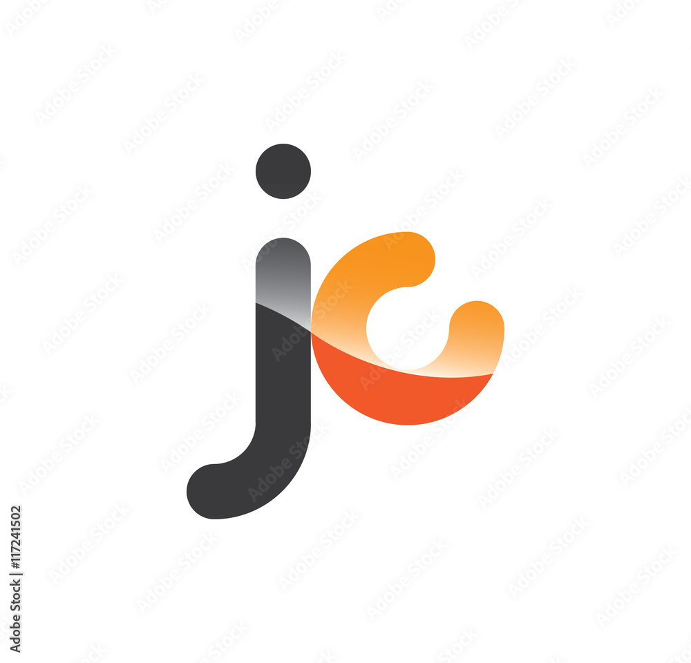 jc initial grey and orange with shine jc initial grey and orange with shine