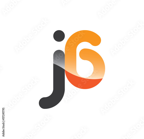 j6 initial grey and orange with shine