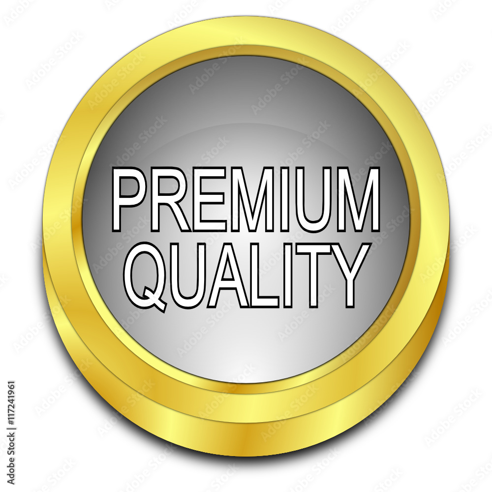 Premium Quality button - 3D illustration Premium Quality button - 3D illustration