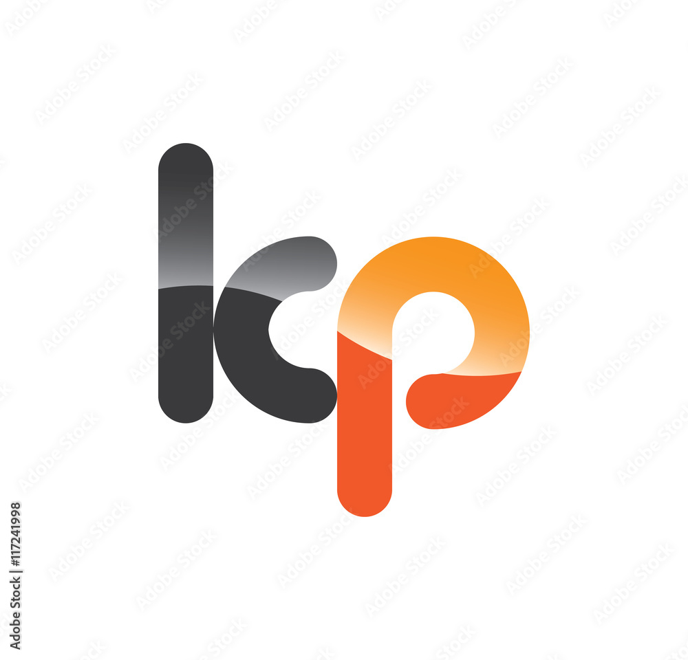 kp initial grey and orange with shine kp initial grey and orange with shine