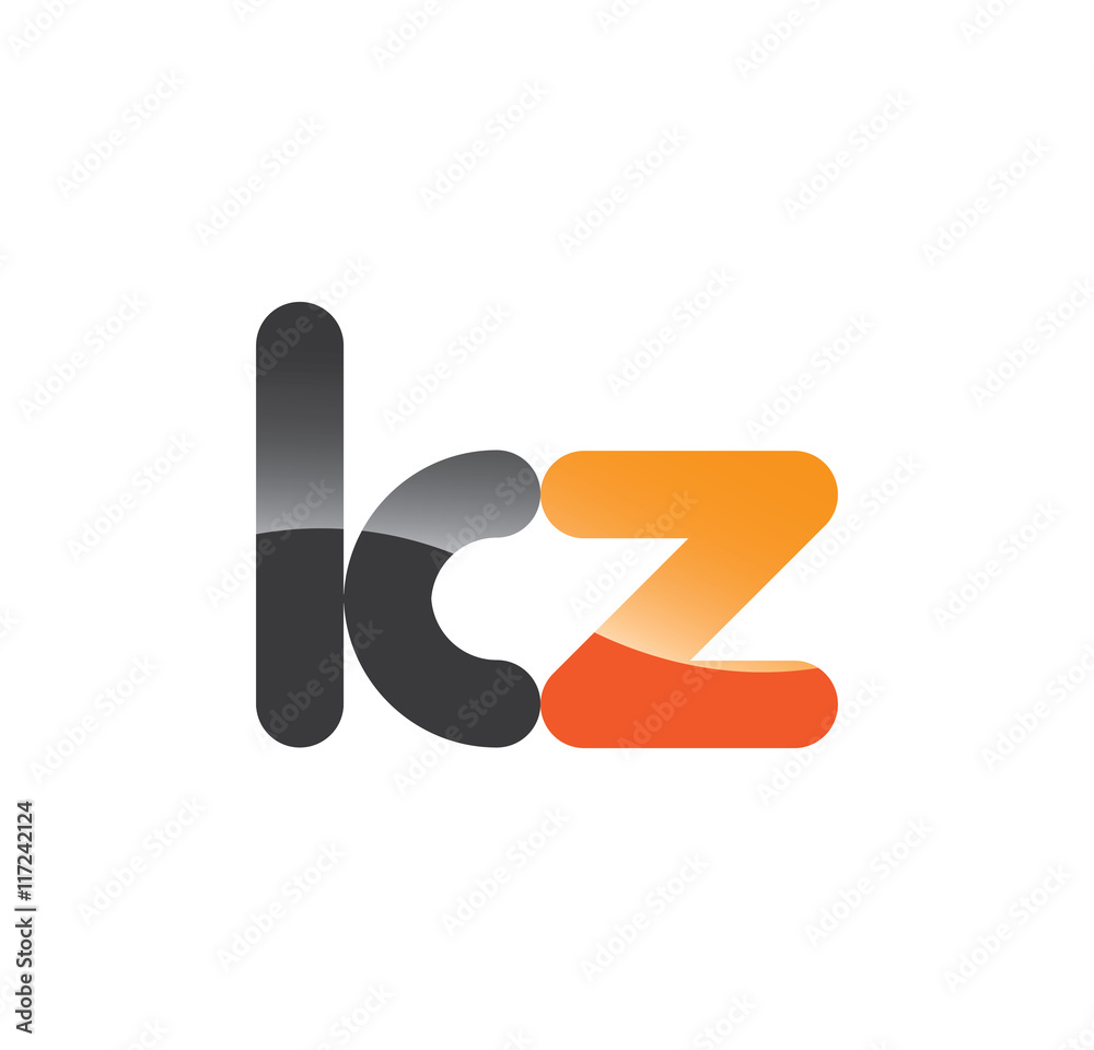 kz initial grey and orange with shine kz initial grey and orange with shine