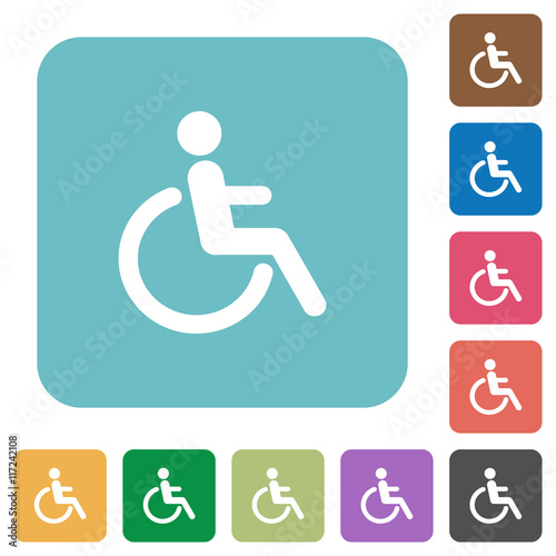 Flat disability icons