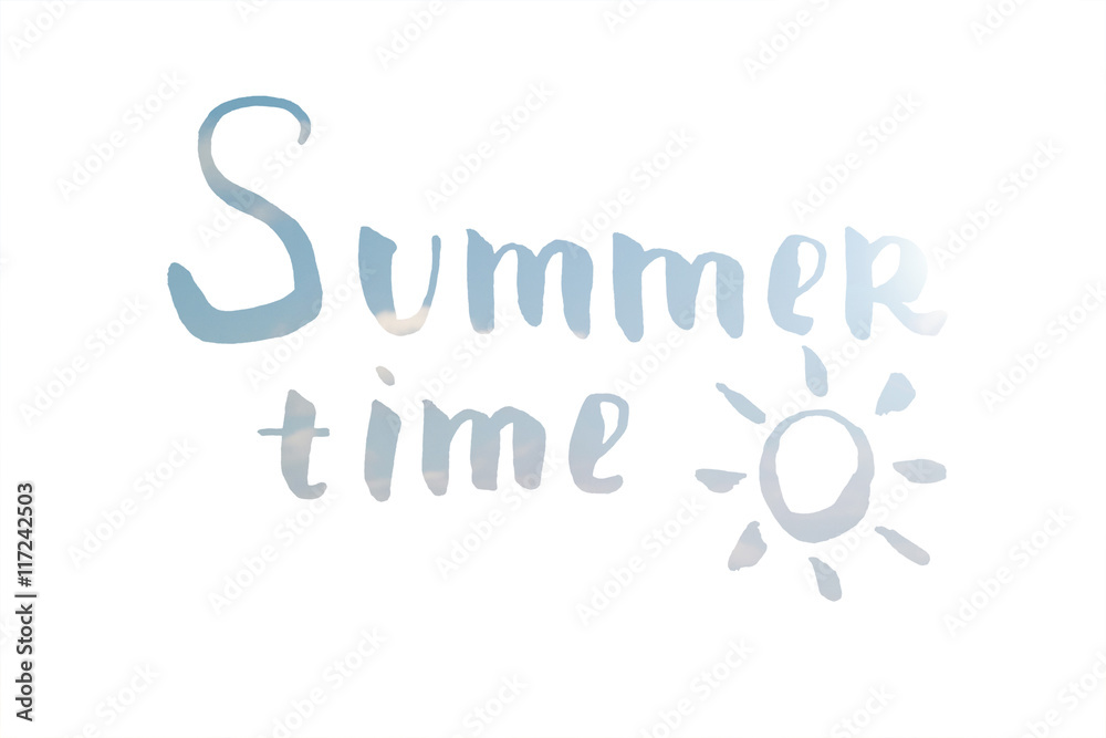 Fototapeta premium Summer time lettering.