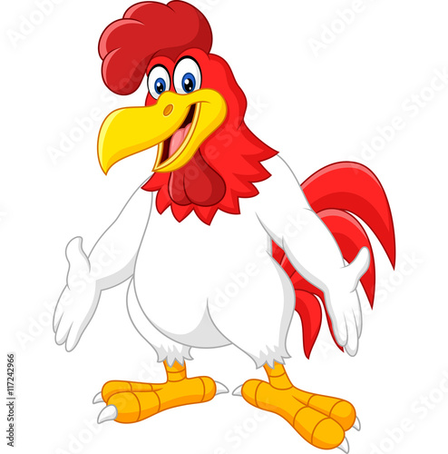 Cute rooster cartoon