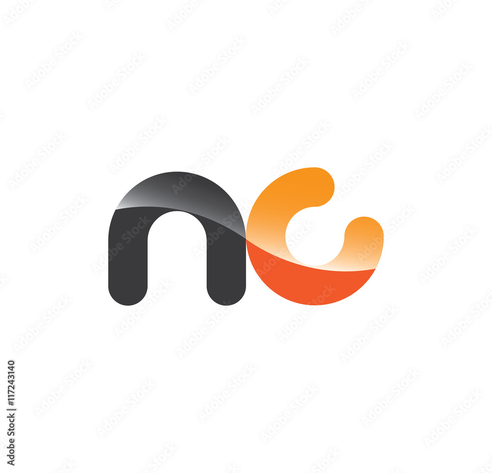 nc initial grey and orange with shine nc initial grey and orange with shine