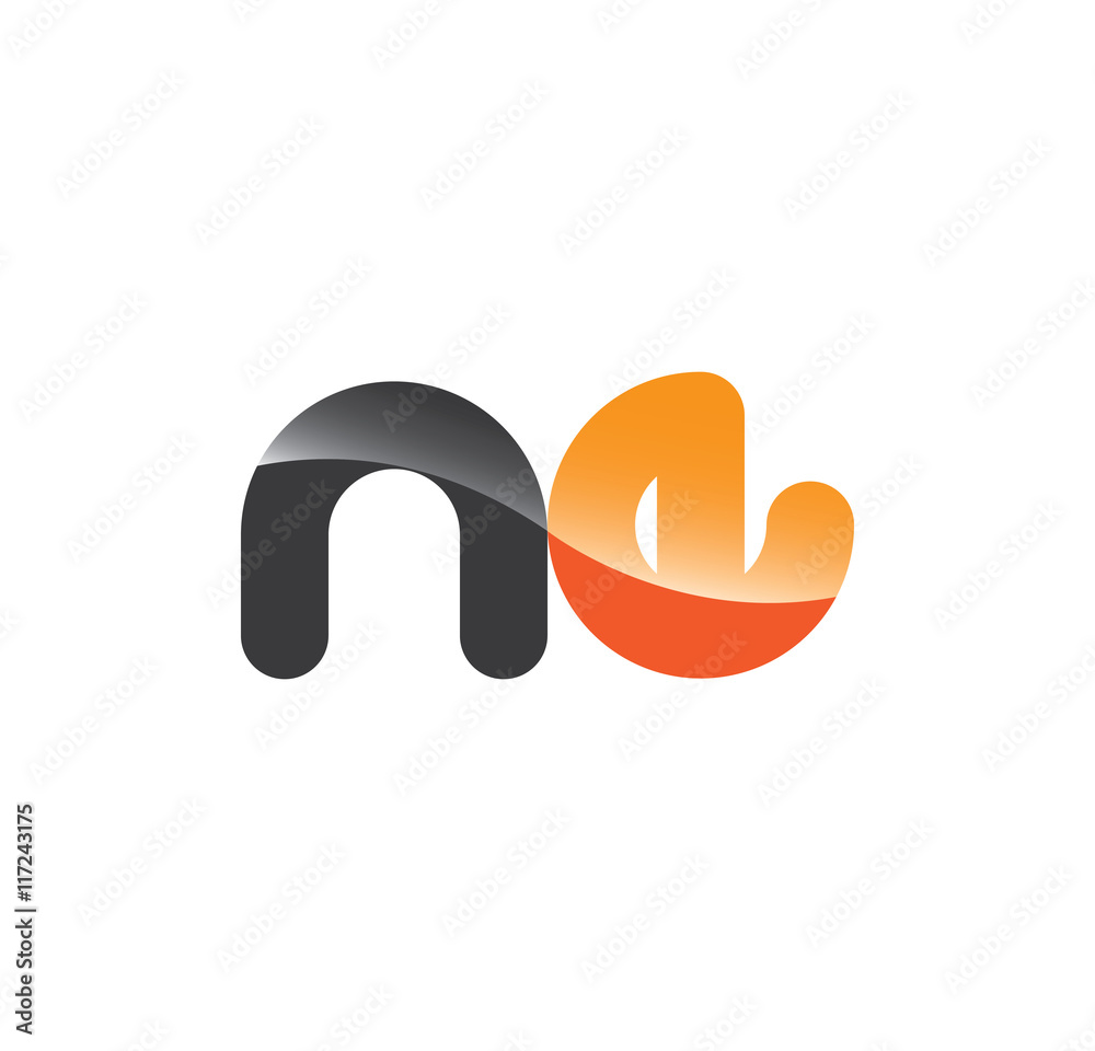 ne initial grey and orange with shine ne initial grey and orange with shine