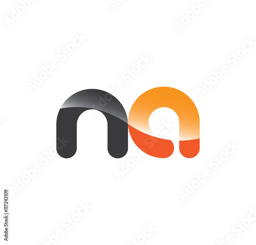 na initial grey and orange with shine