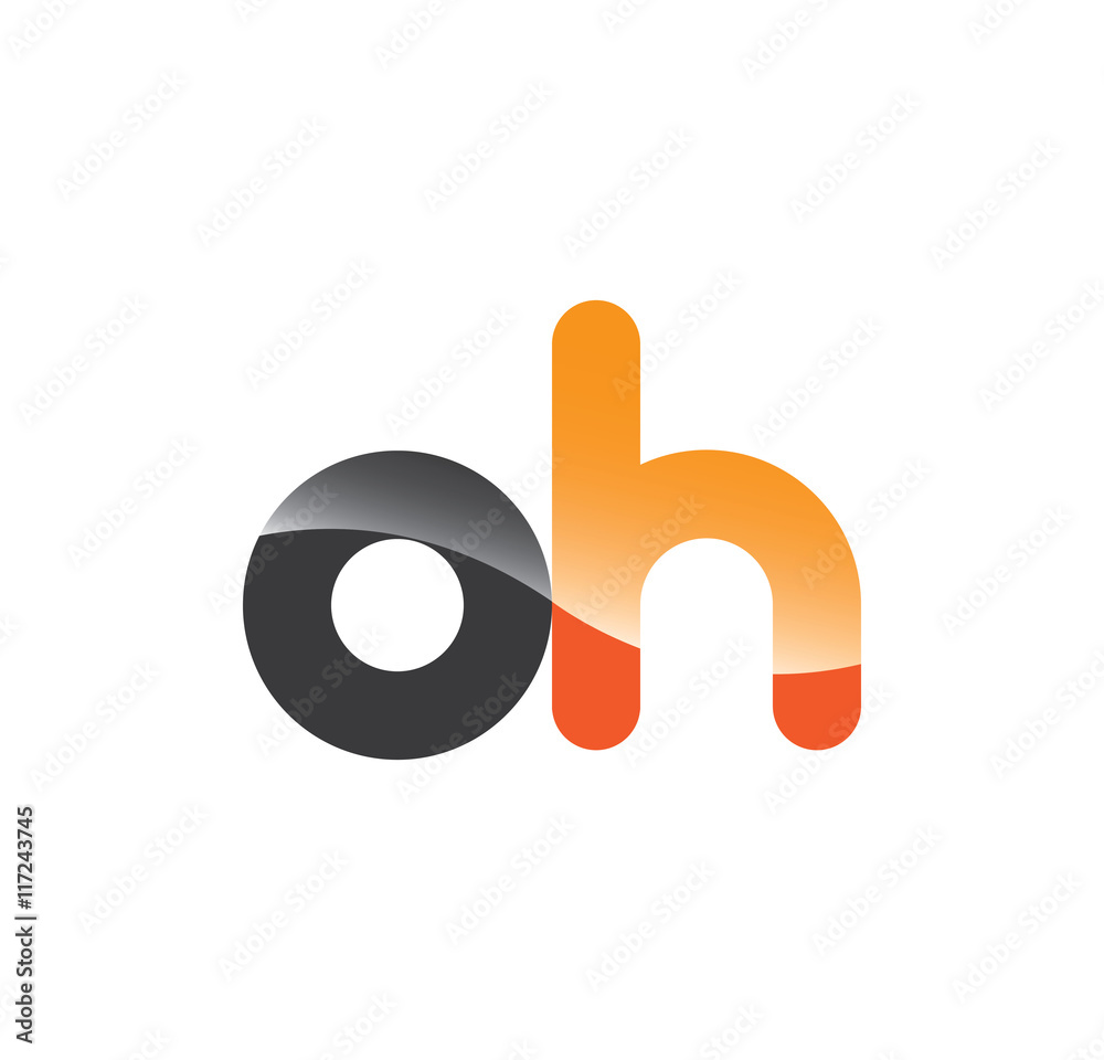 oh initial grey and orange with shine oh initial grey and orange with shine