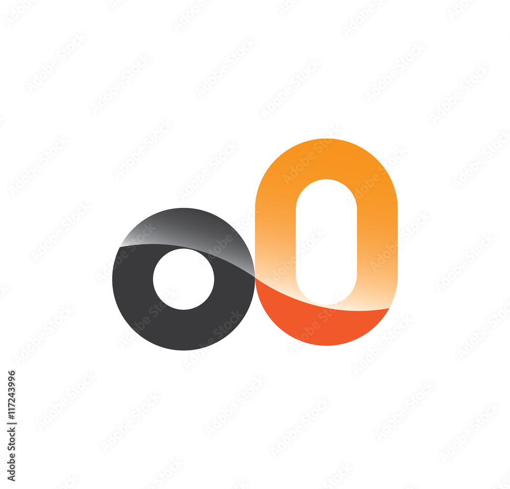 o0 initial grey and orange with shine o0 initial grey and orange with shine