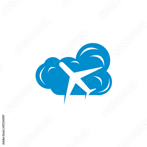 Airplane Cloud Logo