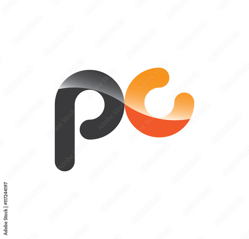 pc initial grey and orange with shine pc initial grey and orange with shine