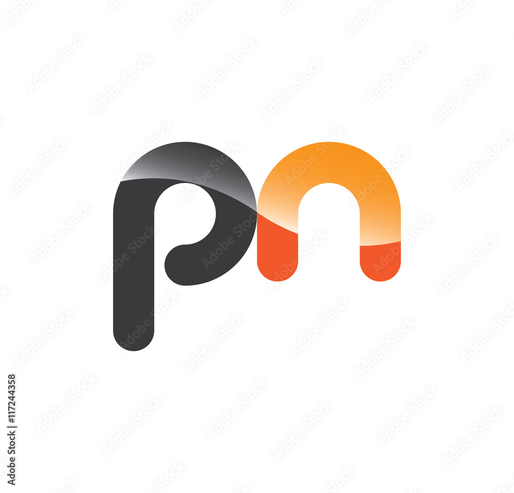 pn initial grey and orange with shine pn initial grey and orange with shine
