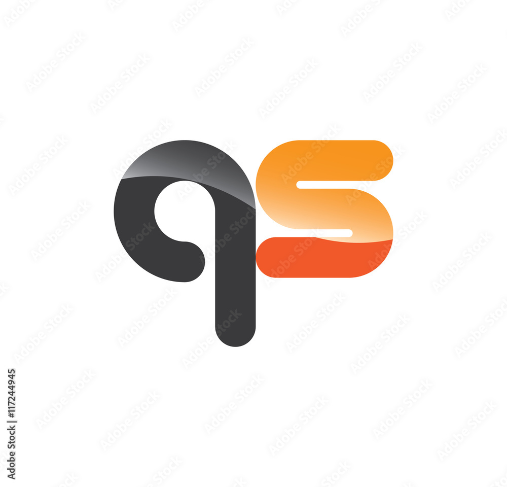 qs initial grey and orange with shine qs initial grey and orange with shine