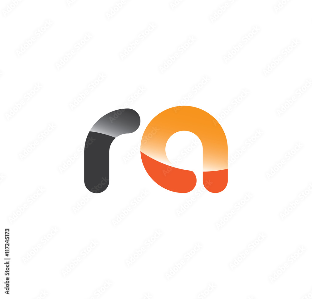 ra initial grey and orange with shine ra initial grey and orange with shine
