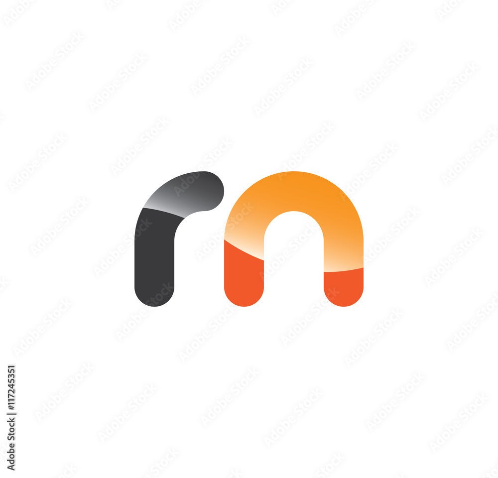 rn initial grey and orange with shine rn initial grey and orange with shine
