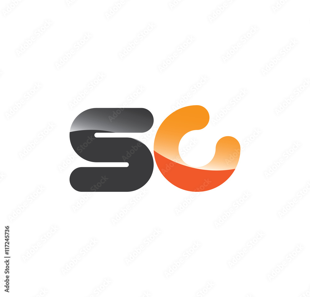 sc initial grey and orange with shine sc initial grey and orange with shine