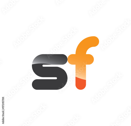 sf initial grey and orange with shine