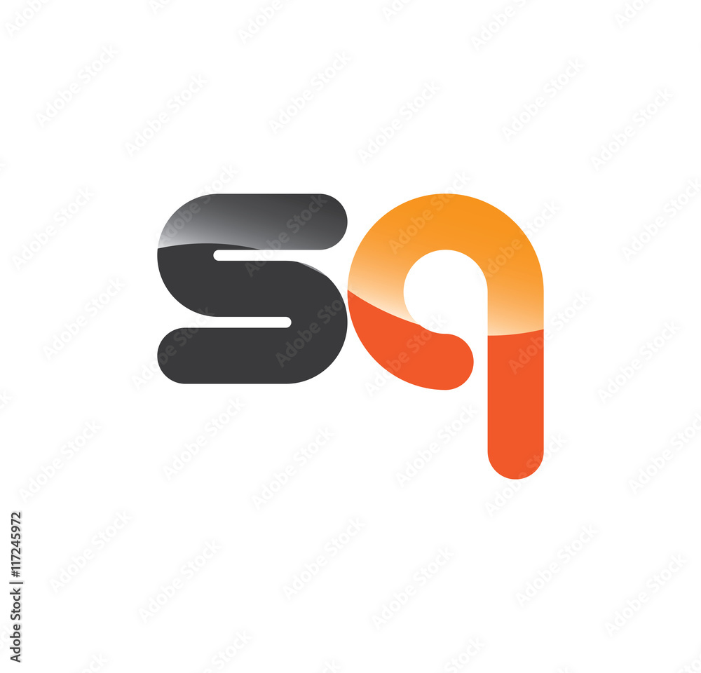 sq initial grey and orange with shine sq initial grey and orange with shine