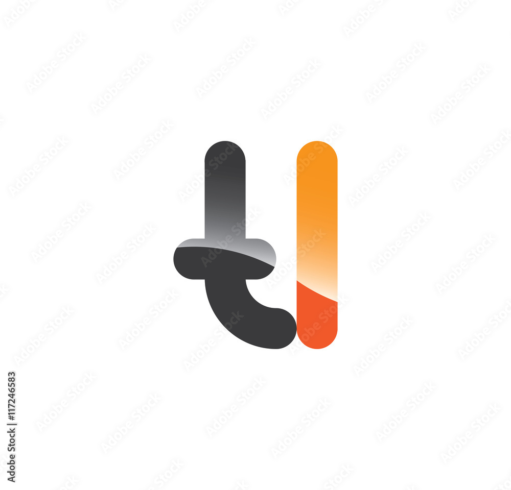 tl initial grey and orange with shine tl initial grey and orange with shine