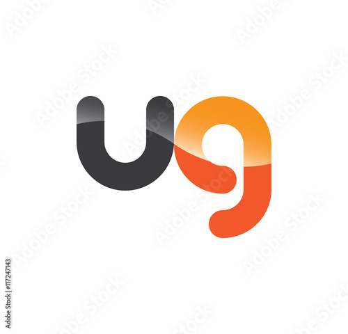 ug initial grey and orange with shine