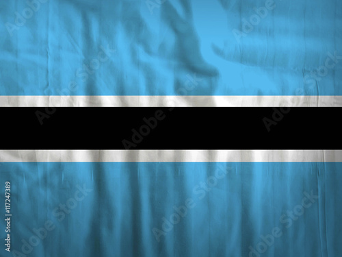 Fabric Botswana flag background