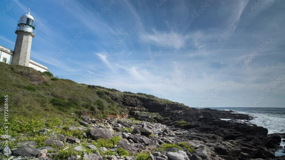 lighthouse on the coast in galicia spain lighthouse on the coast in galicia spain