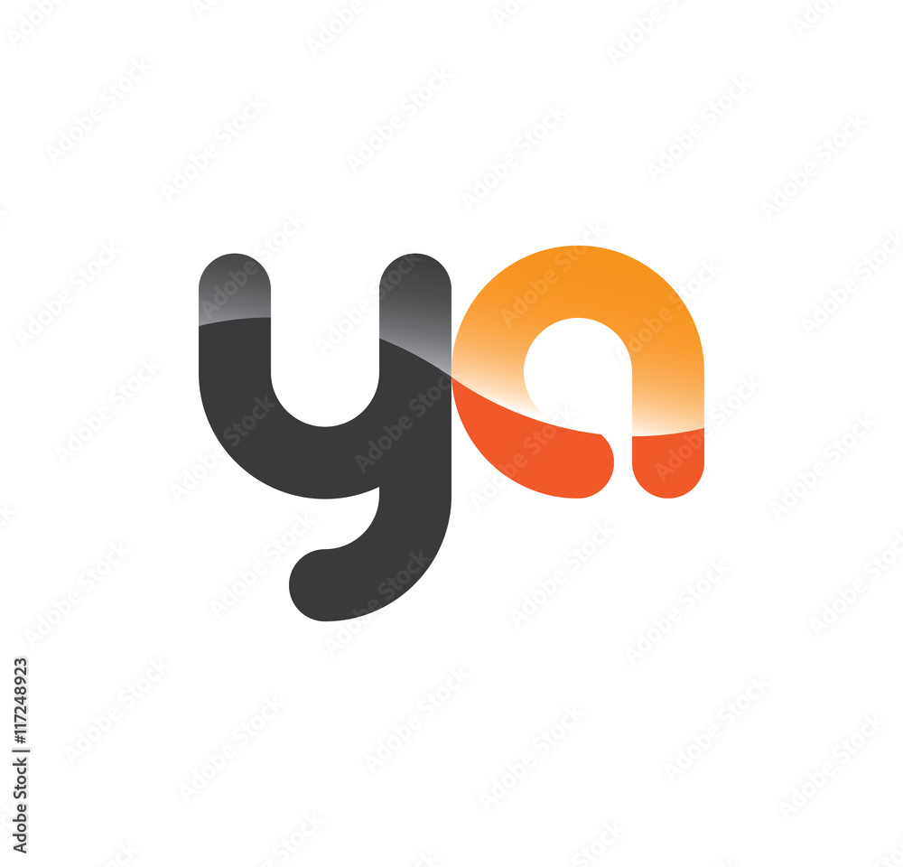 ya initial grey and orange with shine ya initial grey and orange with shine