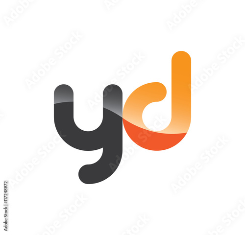 yd initial grey and orange with shine