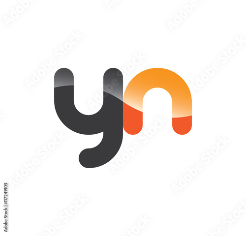 yn initial grey and orange with shine
