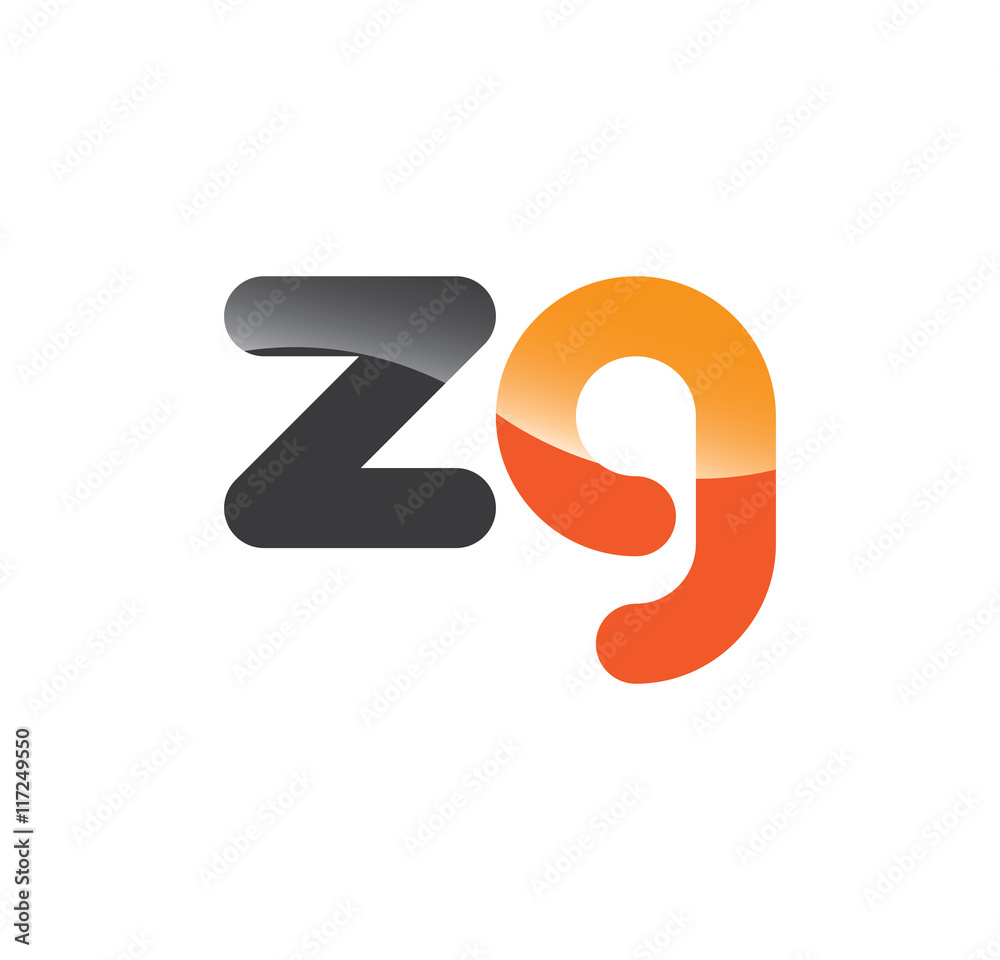 zg initial grey and orange with shine zg initial grey and orange with shine