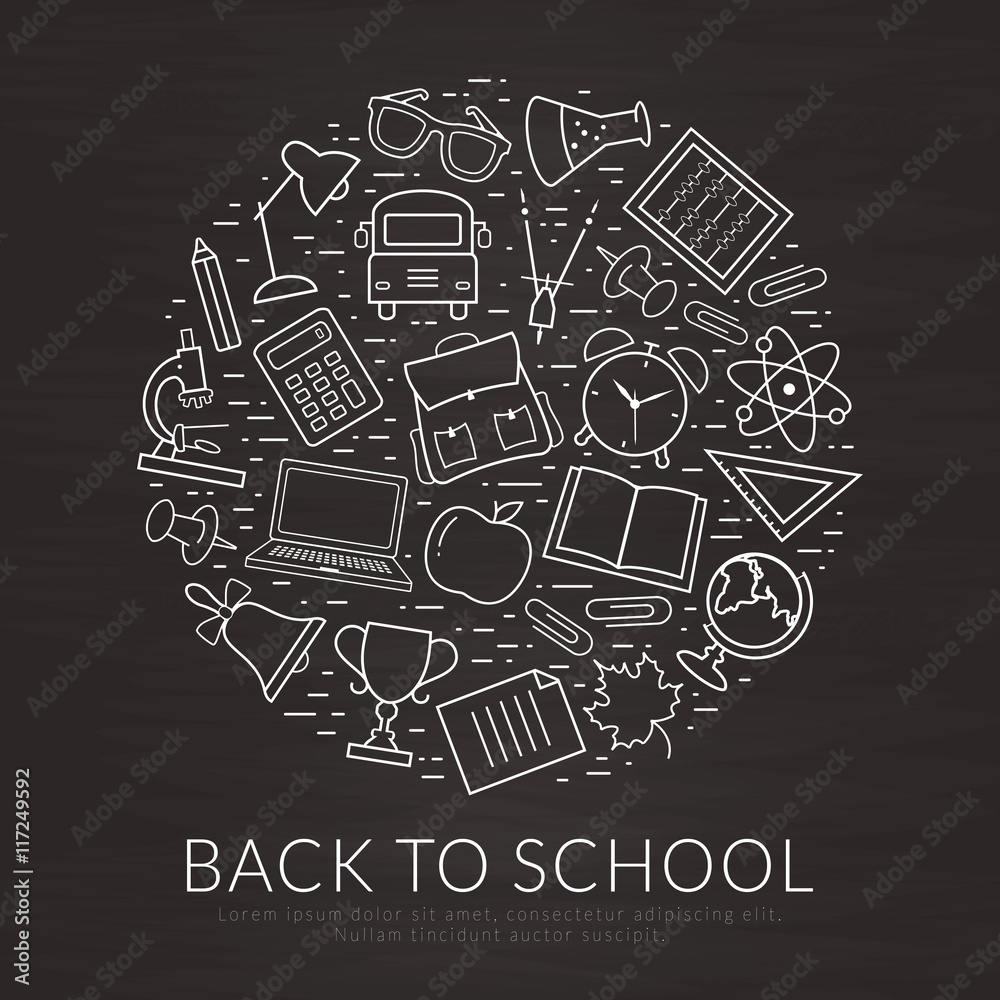 Back to school vector background. Back to school vector background.