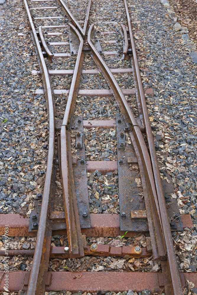 Naklejka premium Railway switch