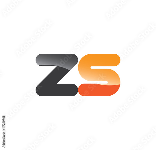 zs initial grey and orange with shine