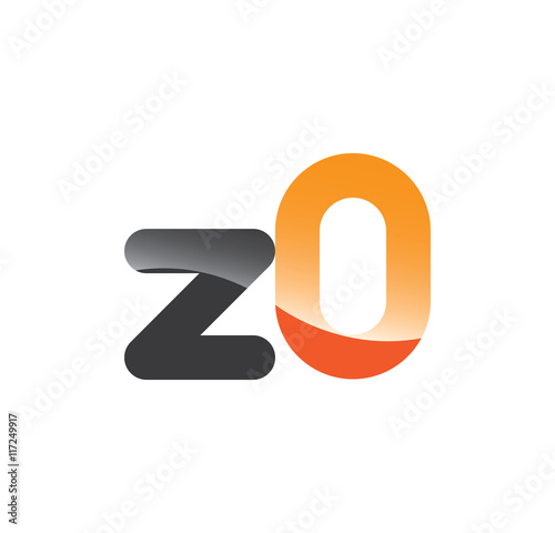 z0 initial grey and orange with shine