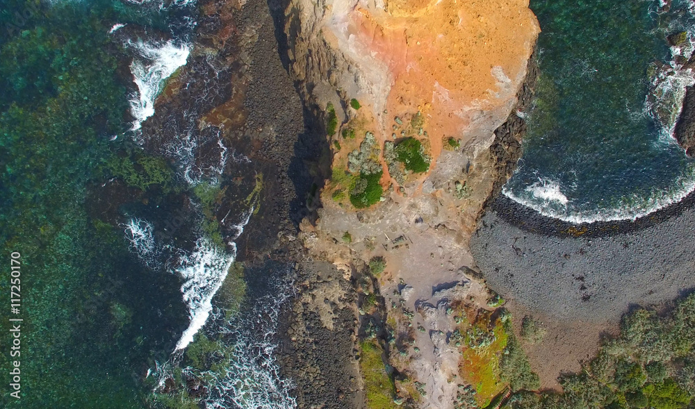 Naklejka premium Cape Schanck overhead view from the air, Mornington Peninsula, A