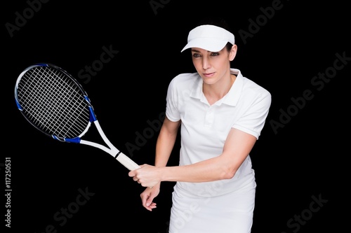 Female athlete playing tennis © WavebreakmediaMicro